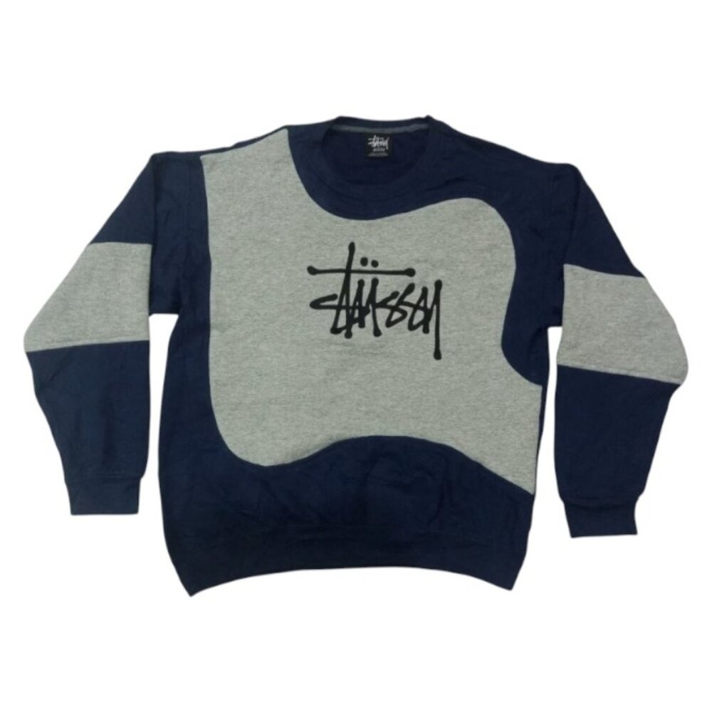 Stussy vintage reworked embroidered unisex sweatshirt size M